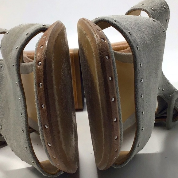 Rag & Bone Light Grey Suede Matteo Mules Size 8.5 - Picture 8 of 13